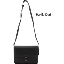 Gönderi(r) Kadın Siyah  Hakiki Deri Omuz Çantası