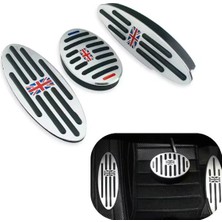 Gümrük Bey Mini Cooper Uyumlu Otomatik Vites Ayak Dayama Pedal Kapağı – Kaymaz Yapı Çelik Görünüm