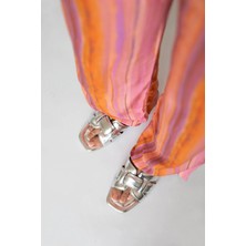 Straswans Huxx  Kadın Tek Bant  Günlük Deri Terlik Gümüş