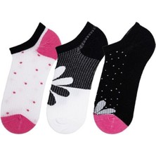 Bross Çiçek Desenli 3lü Kadın Sneaker Çorap ONL.02742