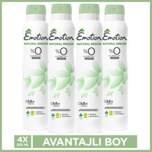 Emotion Natural Breeze Kadın Alüminyumsuz Vegan Deodorant 4X200 ml