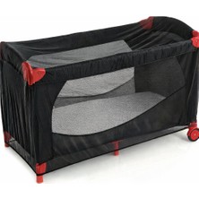 Mor Bebe Siyah Park Yatak Sinekliği Koruyucu Tül I Bebek Park Yatak Sineklik Örtüsü I Beşik Yatak Örtüsü