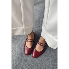 Straswans Elvira   Kadın  Kemer  Detay  Deri  Babet Bordo