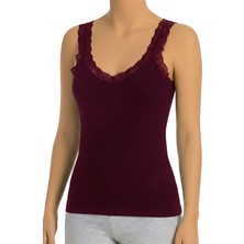 Öts Kadın Atlet Omuz Dantelli (%96 Pamuk - %4 Elastan)