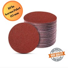 mobilyap 10 Adet Cırt Zımpara Kağıdı El Zımparaları Seti 115 mm Avuç Içi Spiral Taşlama Karma Paket