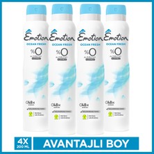 Emotion Ocean Fresh Kadın Alüminyumsuz Vegan Deodorant 4X200 ml