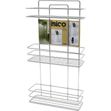 Shopwave 3 Katlı - Dikdörtgen   Krom   Metal  Banyo Köşelik - Duşkabin Raf - Şampuanlık (5047)