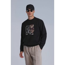 Lufian Pitcher Erkek Siyah Sweatshirt 112030138
