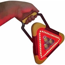 Teknodayım Teknolojik Reflektör Güneş Panelli Solarlı Şarjlı Üçgen Işıklı Trafik Reflektör Fener Se