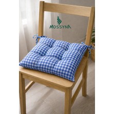 Mossyna Premium Duck Bezi Pötikareli 40X40 Minder Boncuk Silikonlu Sandalye Minderi 1 Adet