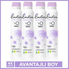 Emotion Detox Floral Kadın Alüminyumsuz Vegan Deodorant 4X200 ml