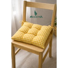Mossyna Premium Duck Bezi Pötikareli 40X40 Minder Boncuk Silikonlu Sandalye Minderi 1 Adet