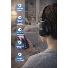 Xo BE42 Metal Gövde Katlanabilir Bluetooth Kulaklık - Wireless Yüksek Ses Kaliteli Büyük Kulaklık