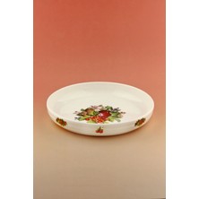 Bursa Porselen Dekor Fruit Büyük Boy Porselen Salata Kasesi