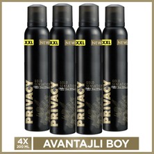 Privacy Gold Man Erkek Deodorant 4X200 ml