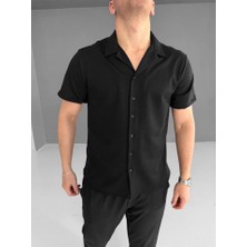 Etiler Collection Iki Iplik Kumaş Gömlek - Siyah
