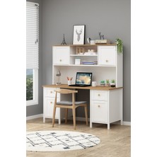 AVM Park Sobre Raflı Bilgisayar Masası Çekmeceli Kitaplıklı Çalışma Masası