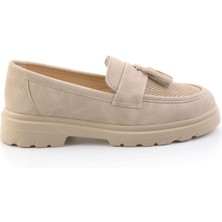 Bambi Bej  Kadın Loafer Ayakkabı K01536105137