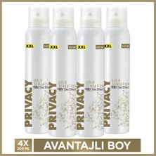 Privacy Gold Woman Kadın Deodorant 4X200 ml