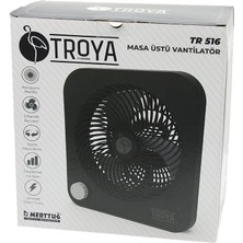 Shopwave Masa Üstü Vantilatör FAN=22CM 3 Kademe Hız 40W  3 Pervane  Siyah PLS.STAND=28X27X13CM TR-516 (5047)