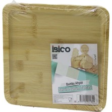Shopwave Kare Ahşap Bambu Servis Sunum Tepsi - Tahtası Mini Tepsi 20 x 20 x 1.4cm (5047)
