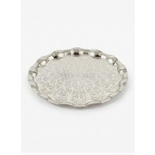 Grand Cam Çelik Gold Tepsi – Işlemeli Servis ve Sunum Tepsisi