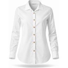 Miss Poem Kadın Beyaz Gold Düğmeli Gömlek