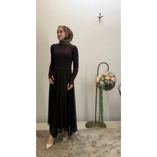 JOOQSTORE Taşlı Astarlı Tül Etek