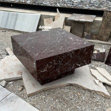 Adomar Marble Rosso Levanto Orta Sehpa