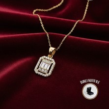 Ay Mücevher 8 Ayar Altın Baget Kolye 1.50 Gram Şık ve Zarif Altın Kolye Modeli