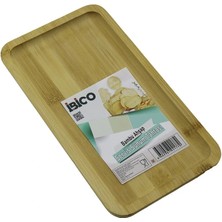 Shopwave Dikdörtgen Ahşap Bambu Servis Sunum Tepsi - Tahtası Mini Tepsi 25 x 14 x 1.4cm (5047)