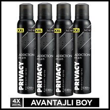 Privacy Addiction Man Deodorant 4X200 ml