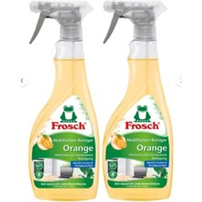Frosch Portakal Özlü Çok Amaçlı Yüzey Temizleyici Sprey 500 ml x 2 Adet, Vegan