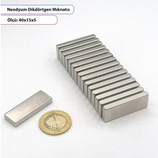 İmamoğlu Neodyum Mıknatıs Dikdörtgen 40X15X5MM