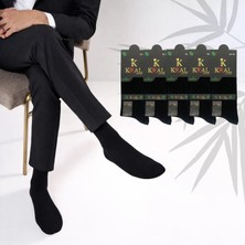 Kral Socks Bambu Erkek Soket Düz Uzun Çorap Klasik Yazlık Dikişsiz 5'li Premium Set
