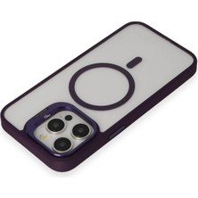 AK-SA-STR Joko Iphone 14 Pro Kılıf Roblox Lens Magsafe Standlı Kapak - Derin Mor