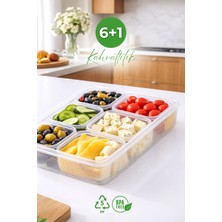 Grimor Life 7 Parça Slim Model Kahvaltı Saklama Kabı – Sığ Tasarım, Sızdırmaz Kapaklı 2,3 Lt.