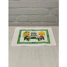 Güzelyüz Avm Yıkanabilir Ilkokul ve Okul Öncesi Beslenme Örtüsü El Bezi Kız Model 35X50 Anasınıfı Yemek Bezi