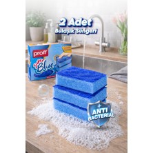 Grimor Life 2 Adet Özel Dokulu Mavi Düz Bulaşık Süngeri – Özel Dokulu, Dayanıklı Mutfak Süngeri Seti