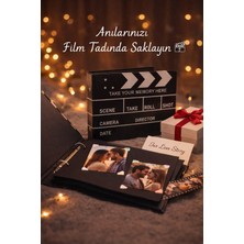 Kesene Klaket Fotoğraf Albümü anı Defteri Scrapbook Film Tasarımlı Hediye Albüm Sevgiliye özel Gün Hediyesi