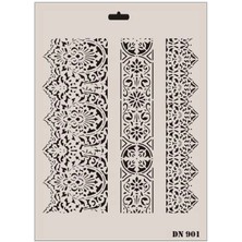 Butik Mey Ithalat® Rich Dantel Seri DN-901 Stencil 35X25 cm