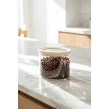 Acar Mirage Borosilikat Cam Kavanoz Krem - 750 ml