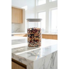 Acar Mirage Borosilikat Cam Kavanoz Gri - 1500 ml