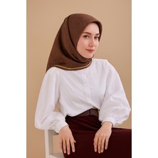 Silk Home Tivil Saf Ipek 52212 Kahverengi Çizgi Desen