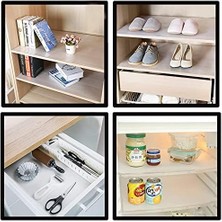 (45CM x 10METRE) Şeffaf Kaymaz Dolap Içi Çekmece Raf Örtüsü Çekmece Astarı Raf Astarı