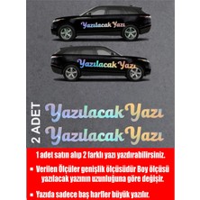 Sticker Usta Hologramlı Janjanlı Kişiye Özel Yazı 2 Adet Isim Soyisim Sticker 00096