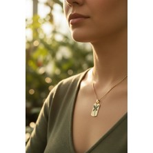 Medo E-Konsept 🪽✨ Yusufçuk Motifli Altın Kaplama Çelik Künye Kolye | Zarif ve Modern Tasarım