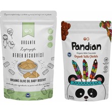 OG natural Organik Pandian Çocuk Çikolatası Ve Organik Bebek Bisküvisi Seti