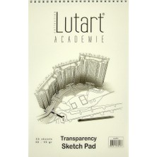 Lutart La-Sta5 Eskiz Bloğu 30Yp. 50-55 gr A5 Şeffaf Spiralli Teknik Çizim İçin Uygun