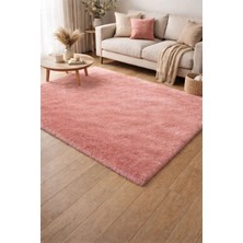 Saymine Kuzu Post Peluş Premium Kalite Yumuşak Tüylü Kare Halı - Pembe
